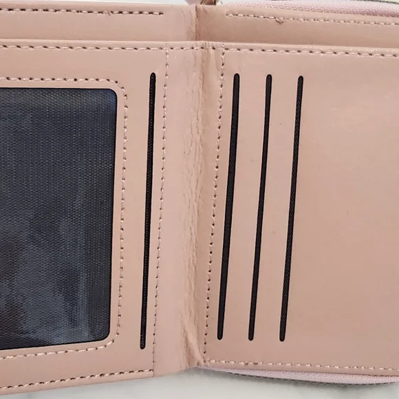 Pink & White Whimsical Cat Print Mini Wallet - Picture 10 of 15